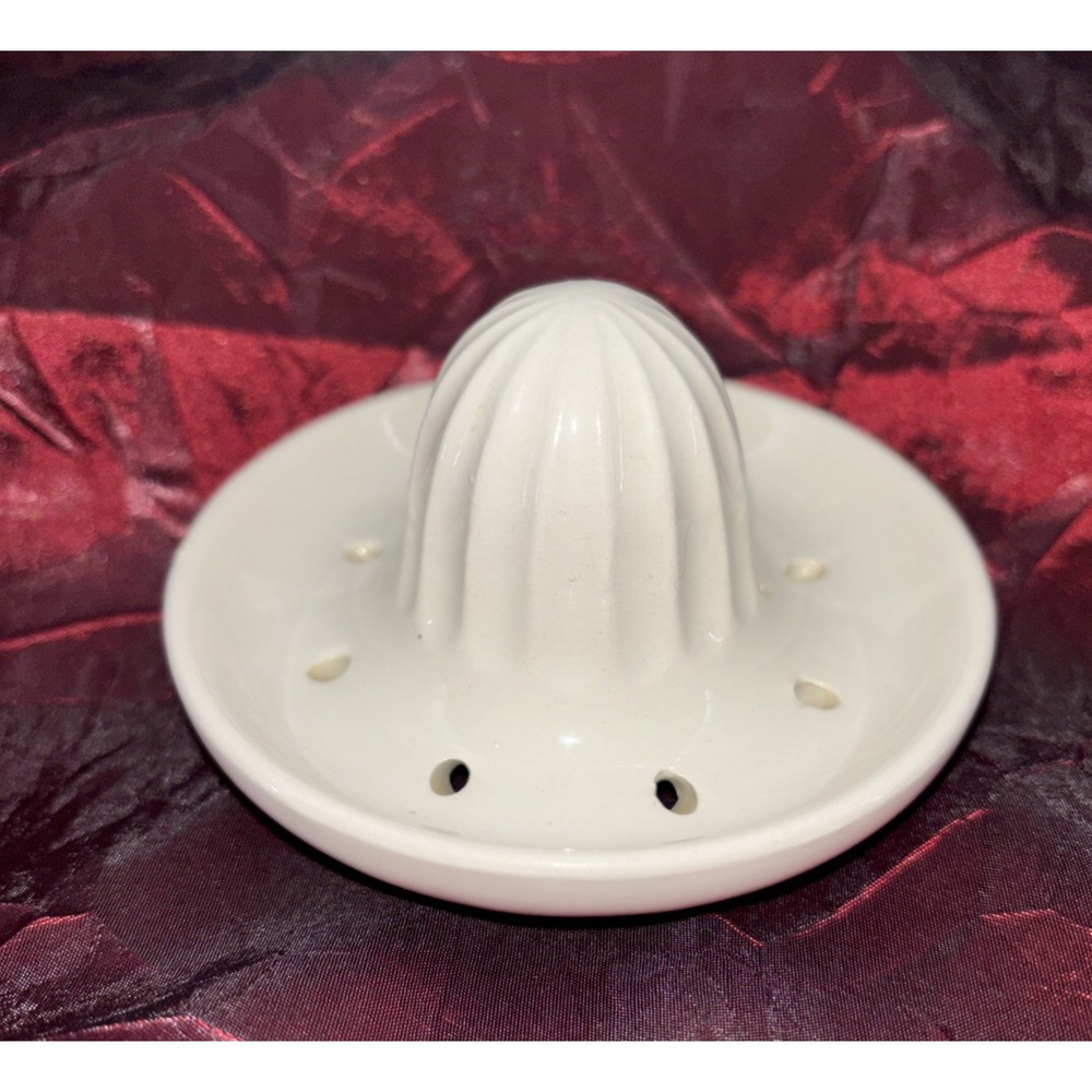 Vintage Mini Ceramic Round Lemon/Lime Juicer Reamer Topper For Mug or‎ Cup EUC